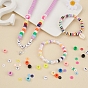 DIY Heishi Beads & Barrel Beads Jewelry Set Making Kit, Including Resin & Acrylic European Beads, Disc Polymer Clay & Plastic & Shell Beads, Alloy Pendant & Clasp, Iron Findings, Elastic Thread