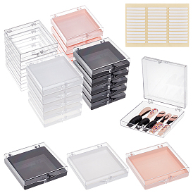 40шт. квадратный акриловый пустой чехол для хранения самодельных доспехов для ношения на руках, с 4 листами, двухсторонним клеем, липкой лентой