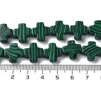 Synthetic Malachite Dyed Beads Strands, Cross