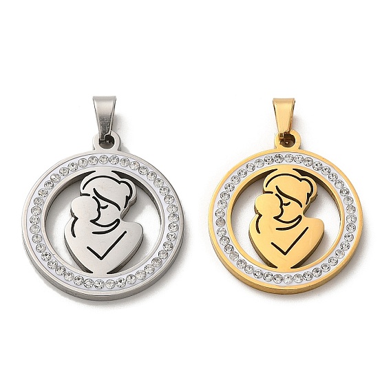 304 из нержавеющей стали с горный хрусталь подвески, Мама, день матери