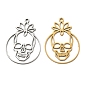 201 colgantes de acero inoxidable, Calavera con amuletos de loto