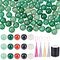 DIY Gemstone Necklace Making Kits, Including Natural Green Aventurine & Black Onyx & Red Agate & Agate & White Agate Beads, Polyester Tassel Decorations