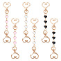 6 шт 3 стили сплав эмаль сердце звено сумка удлинитель цепи, Сплав с застежками, аксессуары для замены сумок, золотые