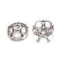Тибетском стиле сплав шарик крышки, 5-лепесток