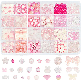 Kits de perles acryliques et plastiques, formes mixtes