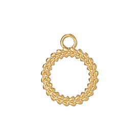 304 подвески из нержавеющей стали, ионное покрытие (ip), подвески для колец в виде листьев
