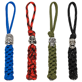 4шт полиэстер и спандекс шнур веревки брелок карабин, со сплавочной фурнитурой