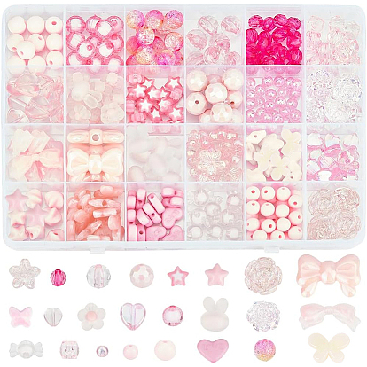 Kits de perles acryliques et plastiques, formes mixtes