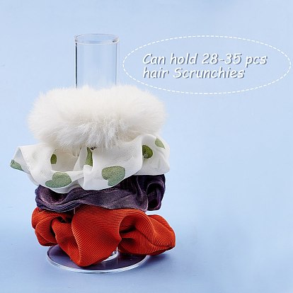 Acrylic Scrunchie Holder Stand, Hair Scrunchy Cylinder, Bracelets and Scrunchies Holders