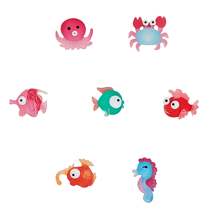 Translucent Frosted Resin Cabochons, Mixed Shapes