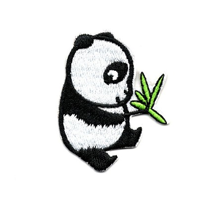 Computerized Embroidery Cloth Iron on/Sew on Patches, Costume Accessories, Appliques, Panda