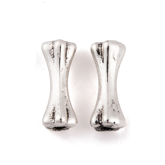 Старинные тибетские бусины из серебряного сплава, без свинца и без кадмия, бусины с отверстиями, собаке кость