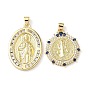 Латунные микро проложить кубического циркония подвески, святой бенедикт/святой иуда, без свинца и без кадмия, долговечный