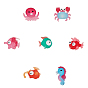 Translucent Frosted Resin Cabochons, Mixed Shapes