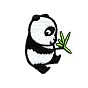 Computerized Embroidery Cloth Iron on/Sew on Patches, Costume Accessories, Appliques, Panda