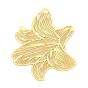 Латунные большие кулоны, цветок, гравированные металлические украшения, долговечный, без никеля 