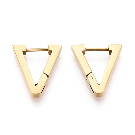 Серьги из 304 нержавеющей стали, треугольные, ионное покрытие (ip)