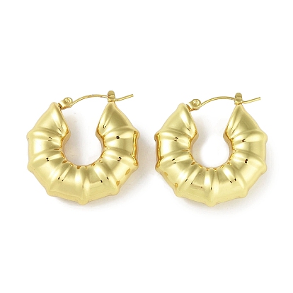 Ion Plating(IP) 304 Stainless Steel Hoop Earrings for Women, Toroidal