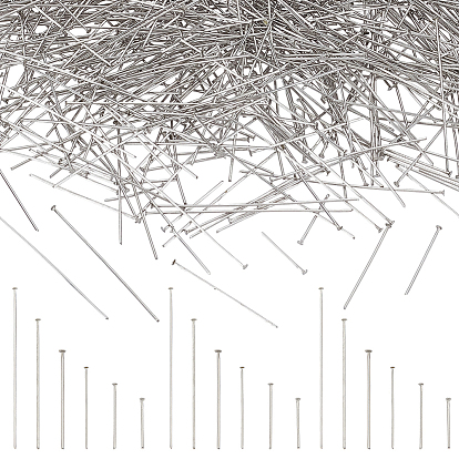 1200 шт 6 стили 304 штифты с плоской головкой из нержавеющей стали