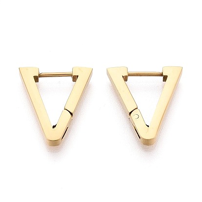 Серьги из 304 нержавеющей стали, треугольные, ионное покрытие (ip)