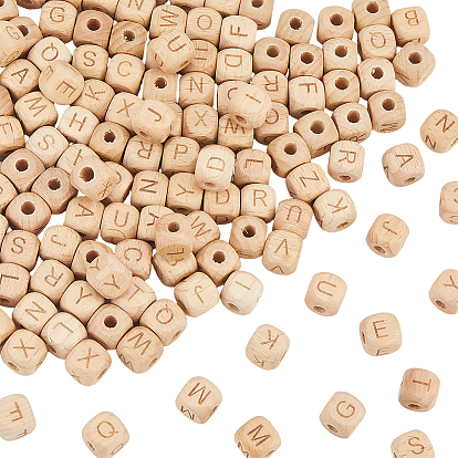 156шт 26 стили деревянные европейские бусины, кубические