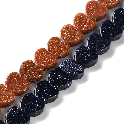 Синтетические голдстоуновские бисер пряди, сердце