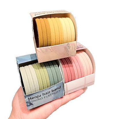 9Pcs Elastic Fibers Hair Ties