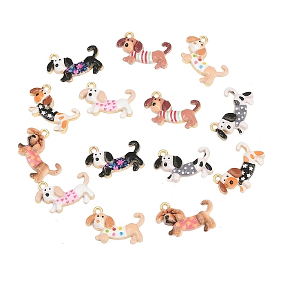 Подвески из эмали и сплава, собака прелести