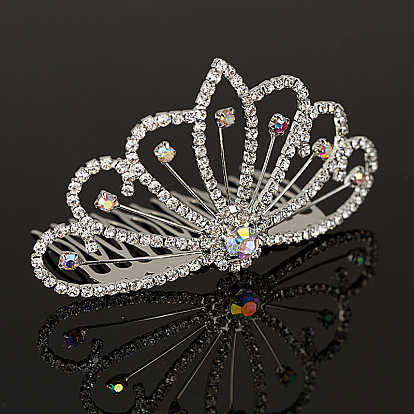 Sparkling Peacock Hair Clip with Multiple Rhinestones for Women's Hairstyles