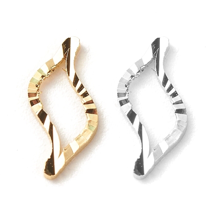 Brass Linking Rings, Long-Lasting Plated, Cadmium Free & Lead Free, Wave