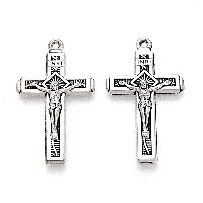 Сплавочные подвески тибетского стиля, подвески в виде креста-распятия