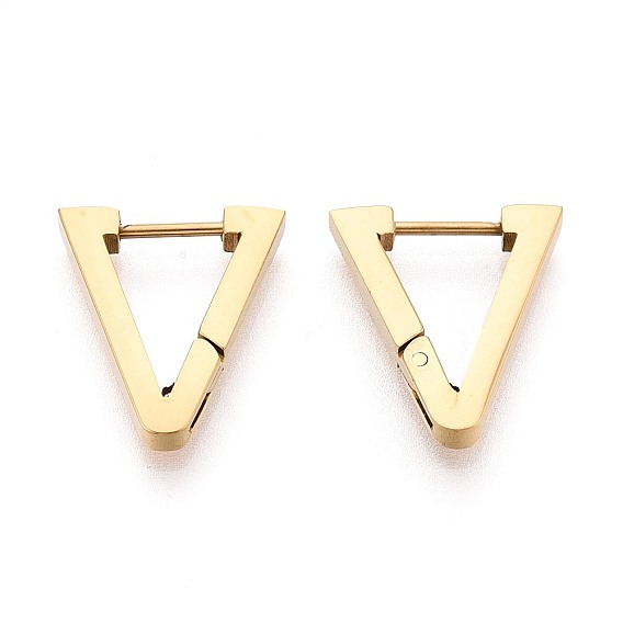 Серьги из 304 нержавеющей стали, треугольные, ионное покрытие (ip)