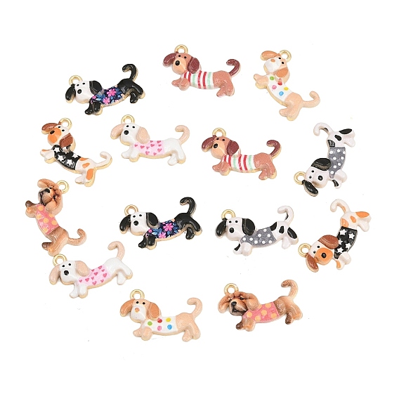 Подвески из эмали и сплава, собака прелести