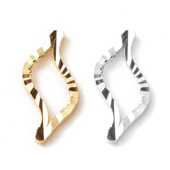 Brass Linking Rings, Long-Lasting Plated, Cadmium Free & Lead Free, Wave