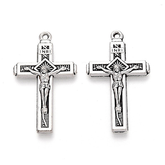 Сплавочные подвески тибетского стиля, подвески в виде креста-распятия