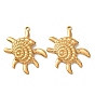 304 Stainless Steel Pendants, Ion Plating(IP), Spiral Shell Shape Charms