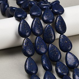 Синтетический говлит имитация лазурита бусины нити, слеза, окрашенные