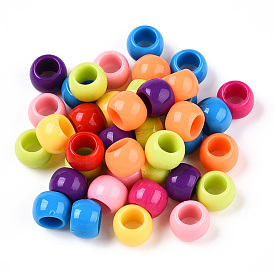 Opaque Acrylic Beads, Rondelle