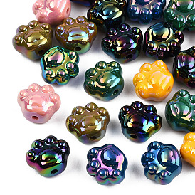 Perles acryliques plaquées, placage UV, griffe
