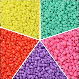 Выпечка краска стеклянные бусины, круглое отверстие, арахис