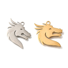 201 Stainless Steel Pendants, Dragon Charms