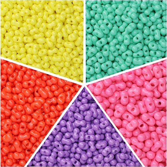 Выпечка краска стеклянные бусины, круглое отверстие, арахис