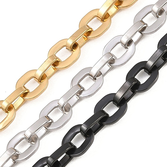 201 цепи овальные из нержавеющей стали, ионное покрытие (ip), несварные, с катушкой