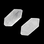 Natural Quartz Crystal Double Terminated Pointed Beads, Rock Crystal Beads, No Hole, Faceted, Bullet