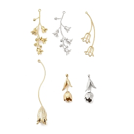 Подвески из латуни с объемными цветами