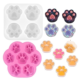 Cat Paw Print DIY Silicone Molds, Fondant Molds, Resin Casting Molds, for Chocolate, Candy, UV Resin, Epoxy Resin Craft Making