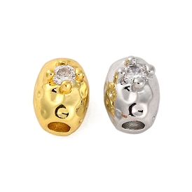 Стойки обшивки латунь микро проложить кубического циркония бусы, без кадмия и без свинца, долговечный, cloumn