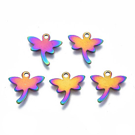Ion Plating(IP) 201 Stainless Steel Charms, Cadmium Free & Nickel Free & Lead Free, Dragonfly