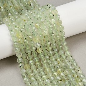 Природные пренит нитей бисера, круглые, граненые