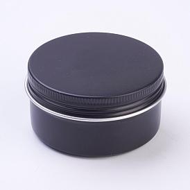 Latas de aluminio redondas, tarro de aluminio, contenedores de almacenamiento para cosméticos, velas, golosinas, con tapa superior de tornillo